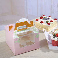 Caja para Pastel de Dos Capas con Ventana, de Cartón Corrugado, con Acabado Brillante y Laminado Mate, para Cupcakes de Chocolate