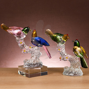 Adorno de Cristal con Diseño de Pájaro, Estilo Elegante, Cristal Blanco, Decoración para el Hogar, Regalo para Bodas o Mudanzas - Product Image 4