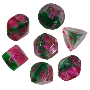 Juego de Dados Poliédricos de Resina, 7 Piezas, Personalizados, para Juegos de Mesa, Negros y Dorados, Duraderos, para Fiestas - Product Image 4