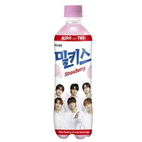 Koreaanse Snacks Btss Co-Branded Lotte Milkis Koolzuurhoudende Drank Exotische Dranken Aardbei Druivensmaak Frisdrank