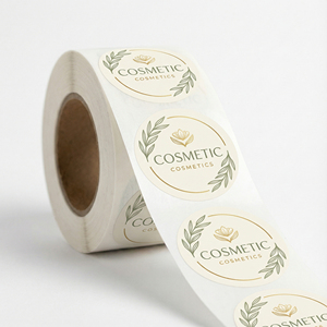 Rouleau d'autocollants personnalisés découpés sur mesure, étiquettes adhésives imperméables de haute qualité avec finition dorée et vernis UV sélectif - Product Image 6