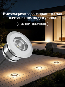 Factory Wholesale INSS-052 100 Lm/ W Efficacy AC88-264V <b>LED</b> Deck <b>Light</b> 2.5W 2700K 250Lm IP67 Villa Garden Path Floor <b>Light</b> OEM - Product Image 6