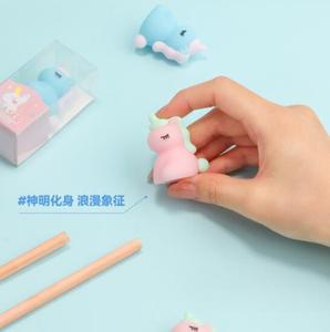 Mignon <span class=keywords><strong>Licorne</strong></span> Décoration Dessin Animé 3D CRAYON Gomme PVC Étudiant Bureau Papeterie - Product Image 2