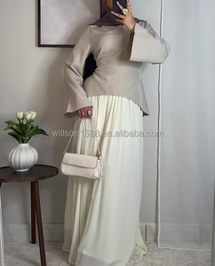 Abbigliamento Islamico Modesto Willson per Donne Musulmane, Stile Abaya Turco, Set Due Pezzi con Top e Gonna per Uso Quotidiano - Product Image 5