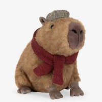 Jelilycatss Lindo Peluche de Capibara Detective, Juguete de Peluche Suave, Edición Limitada de Navidad, Regalo Perfecto para Niños