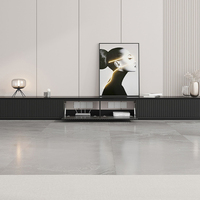 Meuble TV de salon chambre à coucher moderne et minimaliste pliable avec montage au sol Dimensions personnalisées Couleurs Console multimédia Approvisionnement d'usine