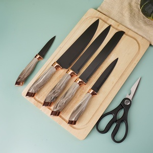 Ensemble de couteaux de cuisine en acier inoxydable en gros, couteau de chef, ciseaux de cuisine avec support, ensemble de couteaux de cuisine - Product Image 5