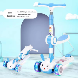 <span class=keywords><strong>Trottinette</strong></span> pliable à 3 roues pour enfants avec roues en PU, jouet de <span class=keywords><strong>trottinette</strong></span> d'extérieur en plastique pour enfants - Product Image 2