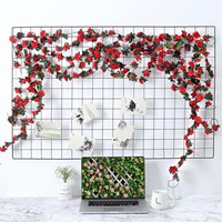 Gesimuleerde rozenranken decoratie voor bogen, ranken omwikkelen en bedekken, nep planten bloemenranken te koop
