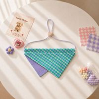 Bandana Hewan Peliharaan Grosir, Syal Segitiga Bergaris Buatan Tangan DIY, Personalisasi Festival, Kucing Anjing Hewan Peliharaan Kecil Sedang, Dapat Disesuaikan, Musim Semi
