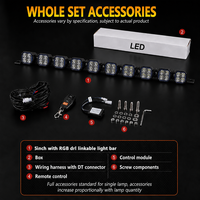 Barre de phares LED en aluminium OEM de 3 pouces avec modules modulaires de 40W, faisceau spot IP68, DRL ambre pour Jeep 4x4 UTV ATV, vente en gros