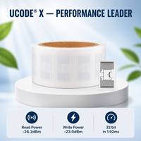 Étiquette RFID UHF UCODE X 33x18mm GS1 Gen2v2 Flexible EPC 96-208bit, Étiquette imprimable au niveau de l'article pour le commerce de détail, l'habillement, les soins de santé et l'alimentation