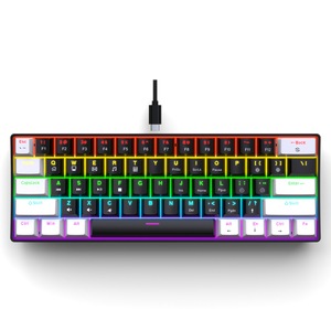 Eweadn 61 Phím Nhỏ Gọn RGB Backlit Chơi Game Có Dây Bàn Phím 60% Chuyển Đổi Cơ Khí Giao Diện USB Cho PC Máy Tính Màu Xanh Chuyển Đổi - Product Image 5