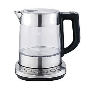 Compact Design 1L Electric Glass Kettles Stylish Blue LED Interior Quickly Boil Water Kettles