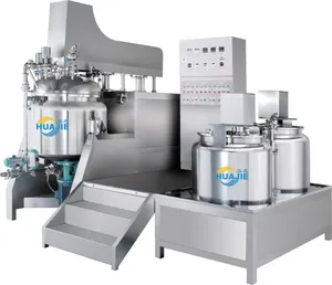 HUAJIE High Speed Vacuum Heating Emulsifying Mixer Machines For Blending Emulsions Cosmetics face Cream Gel