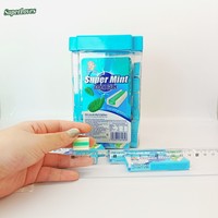 Fabricantes de Chicle Halal al por Mayor, Chicle de Frutas, Chicle Refrescante de Menta Fría, Caramelos para Refrescar el Aliento, Sabor Duradero, en Frascos y Bolsas