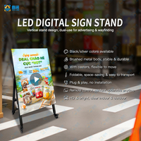 Afficheur numérique mobile de haute qualité, pliable, à LED, avec écran d'affichage à eau, portable, sur pied, pour la publicité en magasin