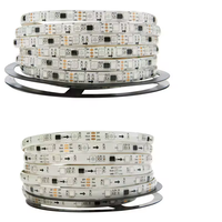 Noir PCB blanc pcb double couche DC12V 5m WS2812B WS2812 WS2811 Led pixel bande 30/60 leds smart RGB couleur led bande lumineuse