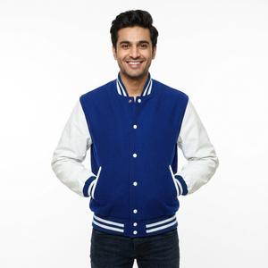 High-Quality <b>Men's</b> Wool <b>Leather</b> Varsity <b>Jacket</b> - Stylish, Durable, and Perfect CollegeBaseballjacket for <b>men</b> - Product Image 1