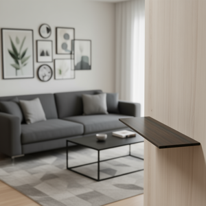 Wooden <b>Shelf</b> 38x100x2.5 Cm Glossy <b>White</b> With Fixing Holes For Living Room Cabinets - Product Image 1