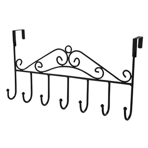 <span class=keywords><strong>Appendiabiti</strong></span> e Portacappelli Multifunzionale in Metallo con 7 Ganci da Appendere Sopra la <span class=keywords><strong>Porta</strong></span> Senza Foratura - Product Image 1
