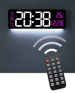 Màn Hình Lớn Điều Khiển Từ Xa Kỹ Thuật Số Điện Tử Màu Đồng Hồ Treo Tường Đa Chức Năng Trang Trí Nội Thất Lịch LED Nhiệt Kế Hiển Thị - Product Image 2