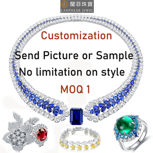 مجوهرات Lanphear راقية ذهبية عيار 18 قيراط أحجار كريمة الياقوت خواتم لزفاف النساء الماسي وحلقة راقية بدماء الحمام الطبيعية - Product Image 4