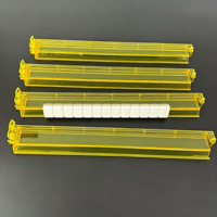 HIMORE – Ensemble de poussoirs de Mahjong en PS transparent rouge de haute qualité, support de jetons de poker durable pour 4 joueurs