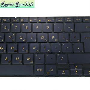 GK กรีกแบ็คไลท์แป้นพิมพ์แล็ปท็อปสำหรับเอซุส เซนบุ๊ค ฟลิป เอส UX370UA UX370UAF 0KN1-1V1GR12 0KNB0-2603GR00 แป้นพิมพ์ใหม่สีฟ้า - Product Image 3