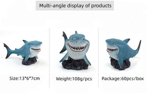 Usine En Gros <span class=keywords><strong>Aquarium</strong></span> Ornements Simulation <span class=keywords><strong>Requin</strong></span> Résine Ornements Petit Fish Tank Aménagement Paysager Clown Poisson - Product Image 5