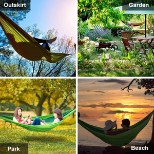 Portable 210T Nylon 2 personnes Camping en plein air balançoire Parachute hamac avec moustiquaire pour les loisirs et les voyages - Product Image 2