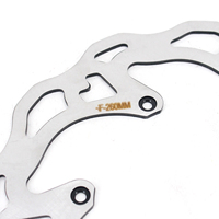 KKE CNC Moto acier Inoxydable Avant 260mm Disque De Frein Rotor Compatible avec KTM EXC 125 SXF 250 XC-F 450 2003-2022 Argent
