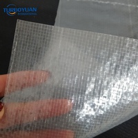 Film plastique en polyéthylène laminé en tissu tissé renforcé / Housse de protection transparente/résistante aux UV pour serre, découpe sur mesure
