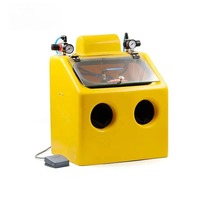 Machine de sablage métallique double table à double usage, équipement de meulage et de polissage humide/sec pour le nettoyage de bijoux et le traitement des surfaces