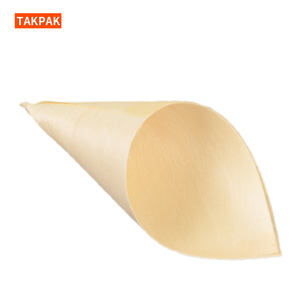Cône en bois biodégradable <span class=keywords><strong>de</strong></span> style japonais pour apéritifs <span class=keywords><strong>de</strong></span> dessert, salades dans les restaurants, les bars, les auberges et les dîners - Product Image 3