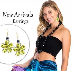 Hawaii çiçek küpe akrilik <span class=keywords><strong>Frangipani</strong></span> kadın aksesuarları küpe kızlar için hediyeler - Product Image 2