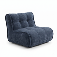 Canapé une place en tissu chenille, emballé sous vide avec rembourrage en éponge, design rembourré pour villa et appartement, style moderne