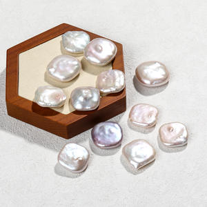 Pulsera de Perlas de Agua Dulce Naturales Blancas de Luz Intensa, Hecha a Mano, Estilo Barroco, Cuadrada y Grande, con Partículas Dispersas - Product Image 1