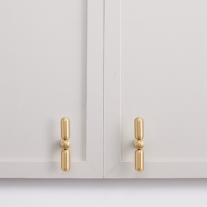 2026 New Product Brass Modern Minimalist Brushed Surface-Mounted Furniture Handle for Drawers Wine Cabinets Kitchen - Product Image 4