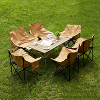 Ensemble Table et Chaises Pliantes d'Extérieur Fauteuil Inclinable Portable avec Dossier Chaise Longue de Loisirs Paresseux Tabouret Multifonctionnel pour Dortoir en Plein Air