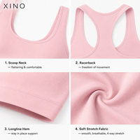 Soutien-gorge de yoga OEM pour femme grande taille, léger, respirant, extensible dans 4 directions, maintien élevé, anti-UV, anti-odeur, vêtement de sport en Spandex/Nylon