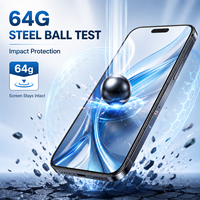 Protection d'écran en verre trempé 2.5D de qualité supérieure pour iPhone 18 Pro, compatible 18/17, HD transparent, dureté 9H, ultra-fin, anti-choc, anti-rayures