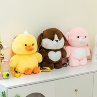 Sac à dos en peluche d'animal de dessin animé, jouets mignons, peluche super douce, sac en peluche pour enfants, cadeau de poupée