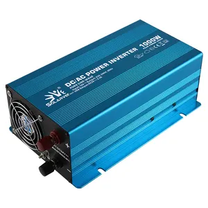 Inversor de potencia de onda sinusoidal pura, 1000W, CC de 12v/24v a CA, fuera de la red, RV usado para inversor solar/yate/hogar/exterior