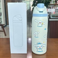 Tumbler Perjalanan Stainless Steel 30oz 24oz Custom Kartun, Mug Kopi Vakum Terisolasi dengan Gagang, Tutup Sedotan Anti Bocor, Bebas BPA