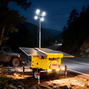 Caméra de sécurité solaire mobile MPPT avec mât de 7 m de hauteur pour éclairage extérieur nocturne - Product Image 3