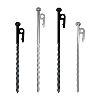 Piquets de sol hexagonaux M13 à tête spirale, robustes et galvanisés, pour le camping, les tentes, les auvents, les clôtures temporaires, l'ancrage en extérieur et dans la cour