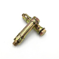 BangNa M8-M12 Jaune Acier au carbone galvanisé 4 pièces 3 pièces M10 Vis d'expansion Dyna Boulon d'ancrage DIN7504 Grade 4.8/8.8