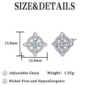 Pendientes de Plata 925 con Diseño de Nudo de Bruja, Estilo <span class=keywords><strong>Manga</strong></span> Europeo y Americano, Venta al Por Mayor - Product Image 5