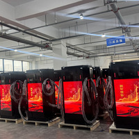 Chargeur rapide DC commercial pour véhicules électriques, compatible avec la mise à niveau à distance OTA, 120-240 kW, CCS2, CCS1, GB/T, avec grand écran publicitaire